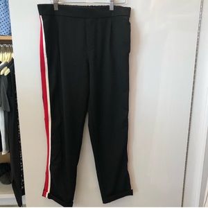 Zara striped black trouser pants